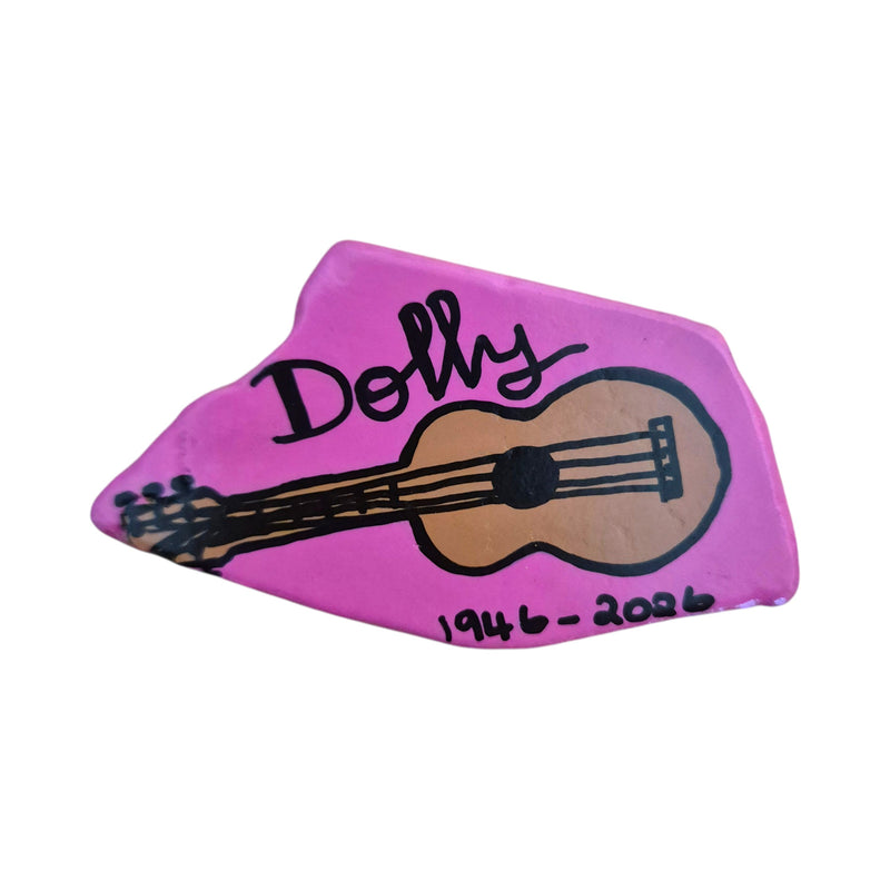 Hand painted guitar tribute rock from the Memorabilia collection